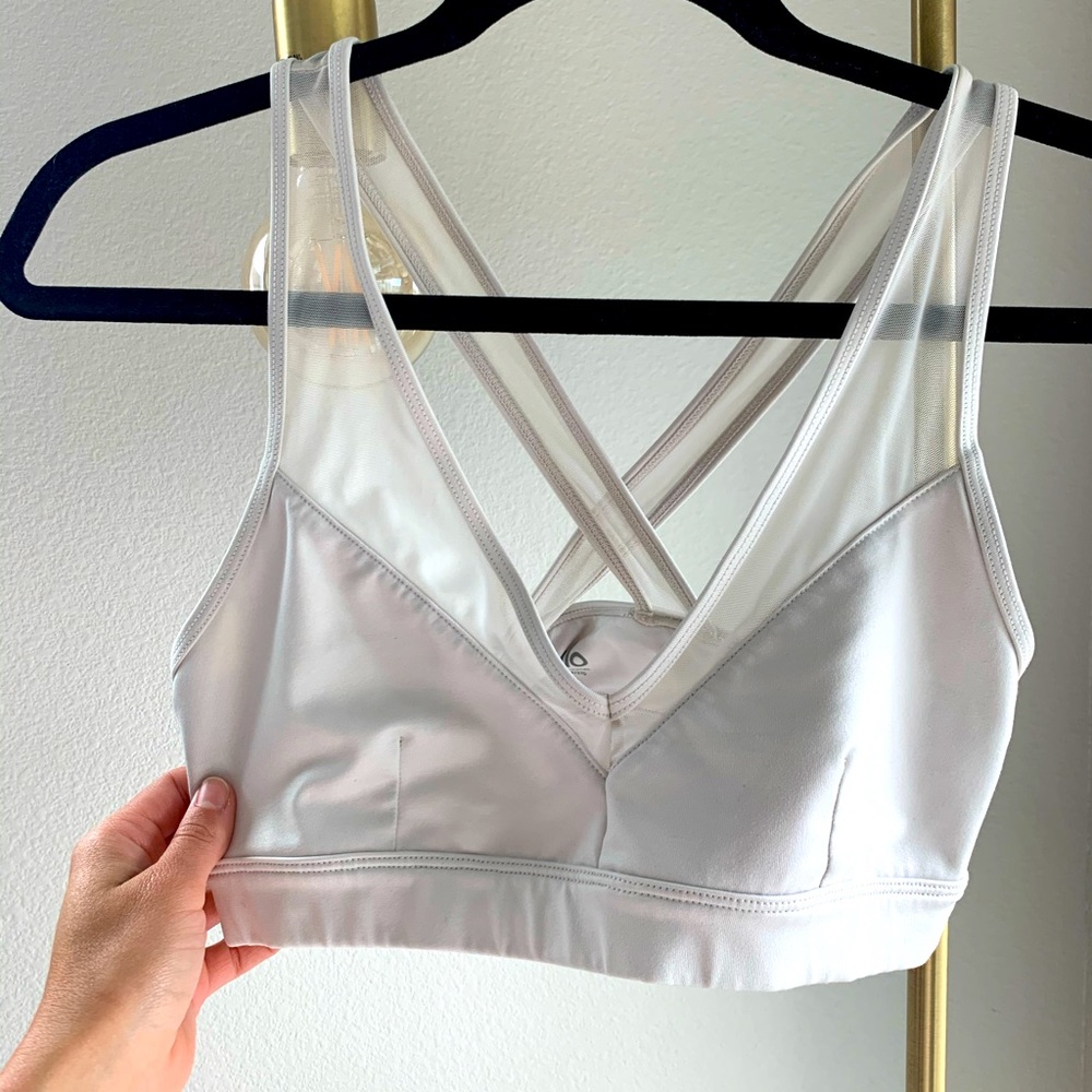 White Alo Yoga sports bra